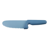 Appetito Kid's Safety Knife with Non-Stick Serrated Blade Blue