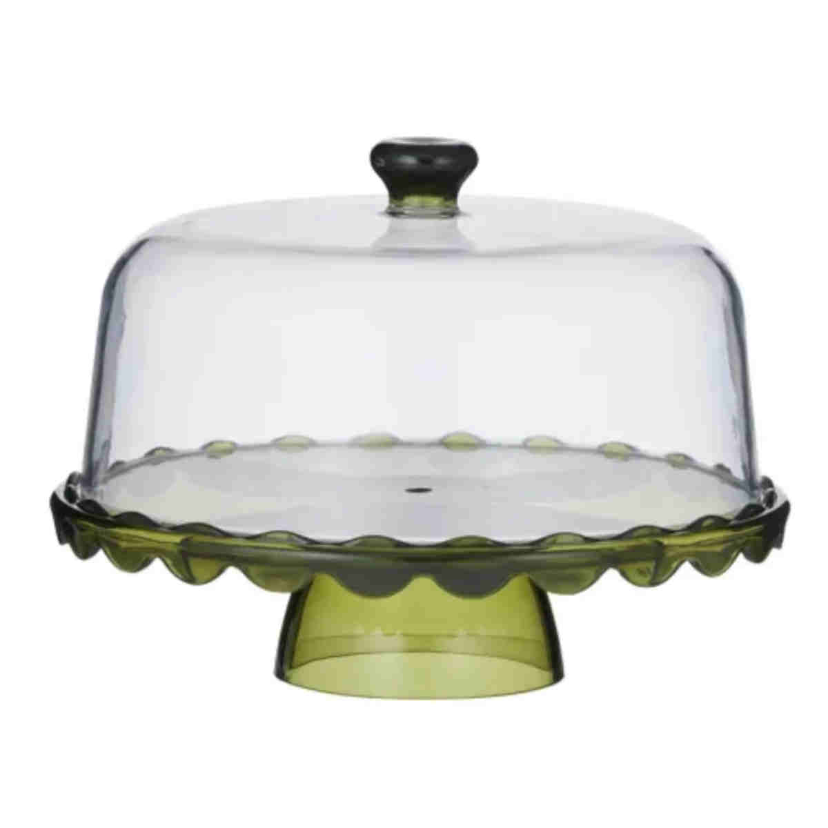 Assemble Cibo Acrylic 2-in-1 Cake Server Green 30x15.5cm | Minimax