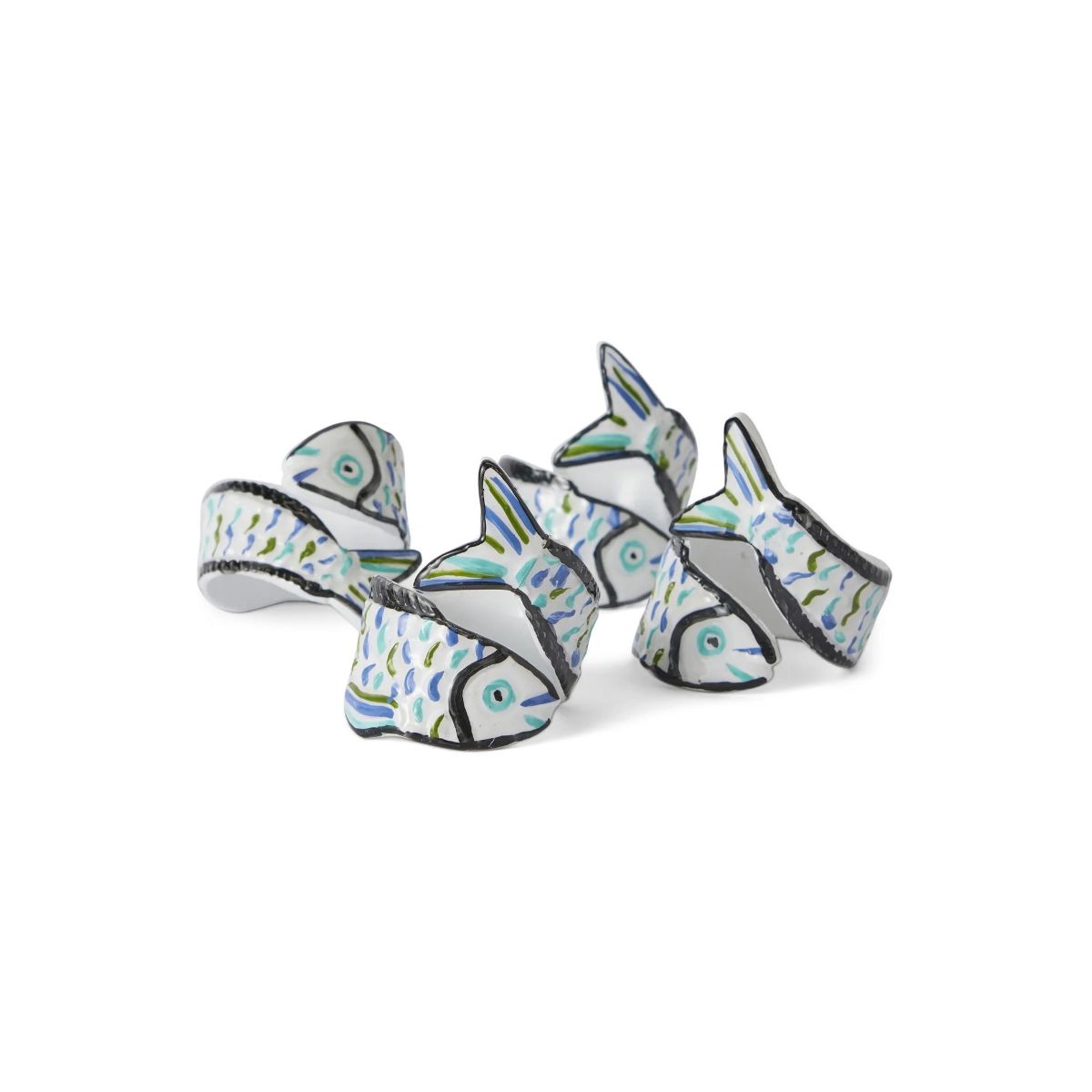 Kip&Co Poisson Fish Napkin Ring Set of 4