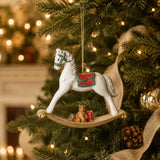 French Country Rocking Horse Resin Decoration 11cm | Minimax