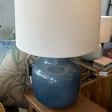 Madras Link Keaton Ceramic Lamp Dark Blue 57cm