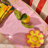 ip&Co Pink Tuscan Embroidered Placemat 50x35cm Set of 4