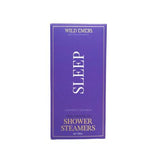 Wild Emery Sleep Shower Steamers Pack of 3 – essential oil steam tablets with lavender and geranium to promote rest and relaxation.