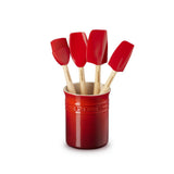 Le Creuset Spatula Set with Crock Cerise (5 Piece) | Minimax