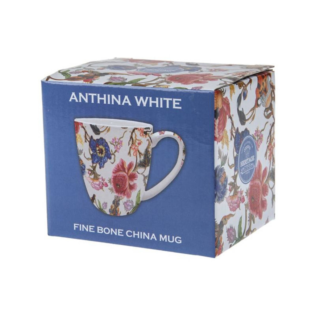 Heritage William Morris Anthina Bullet Tea & Coffee Mug White 350ml