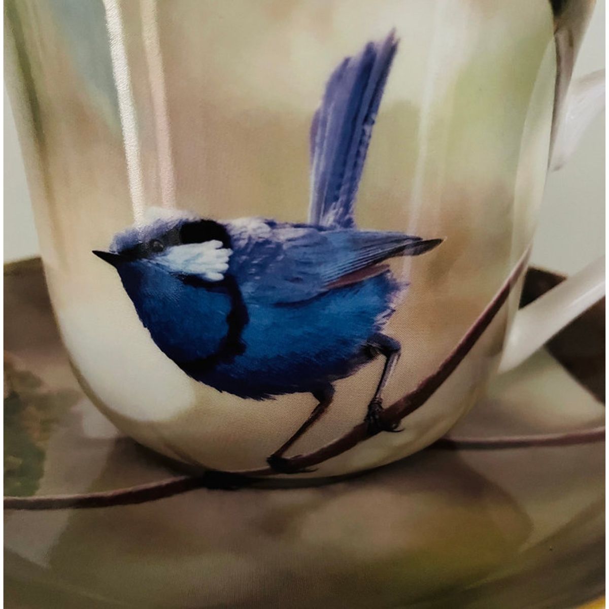 Heritage Breakfast Cup and Saucer Blue Wren | Minimax