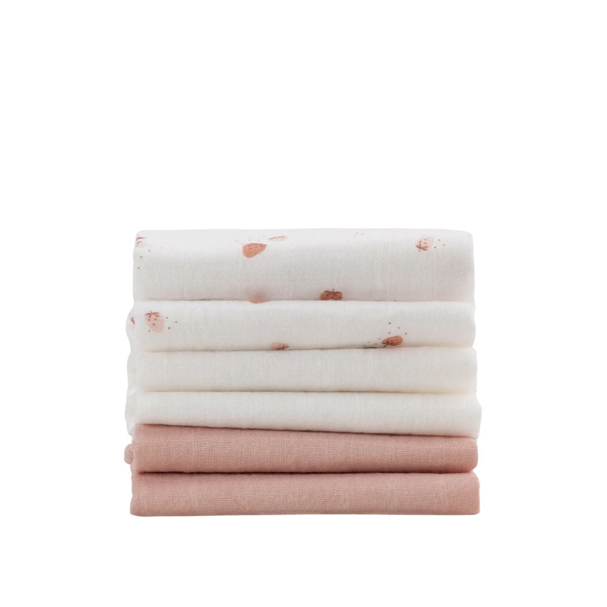 Little Bamboo Muslin Washers Dusty Rose 6 Pack | Minimax