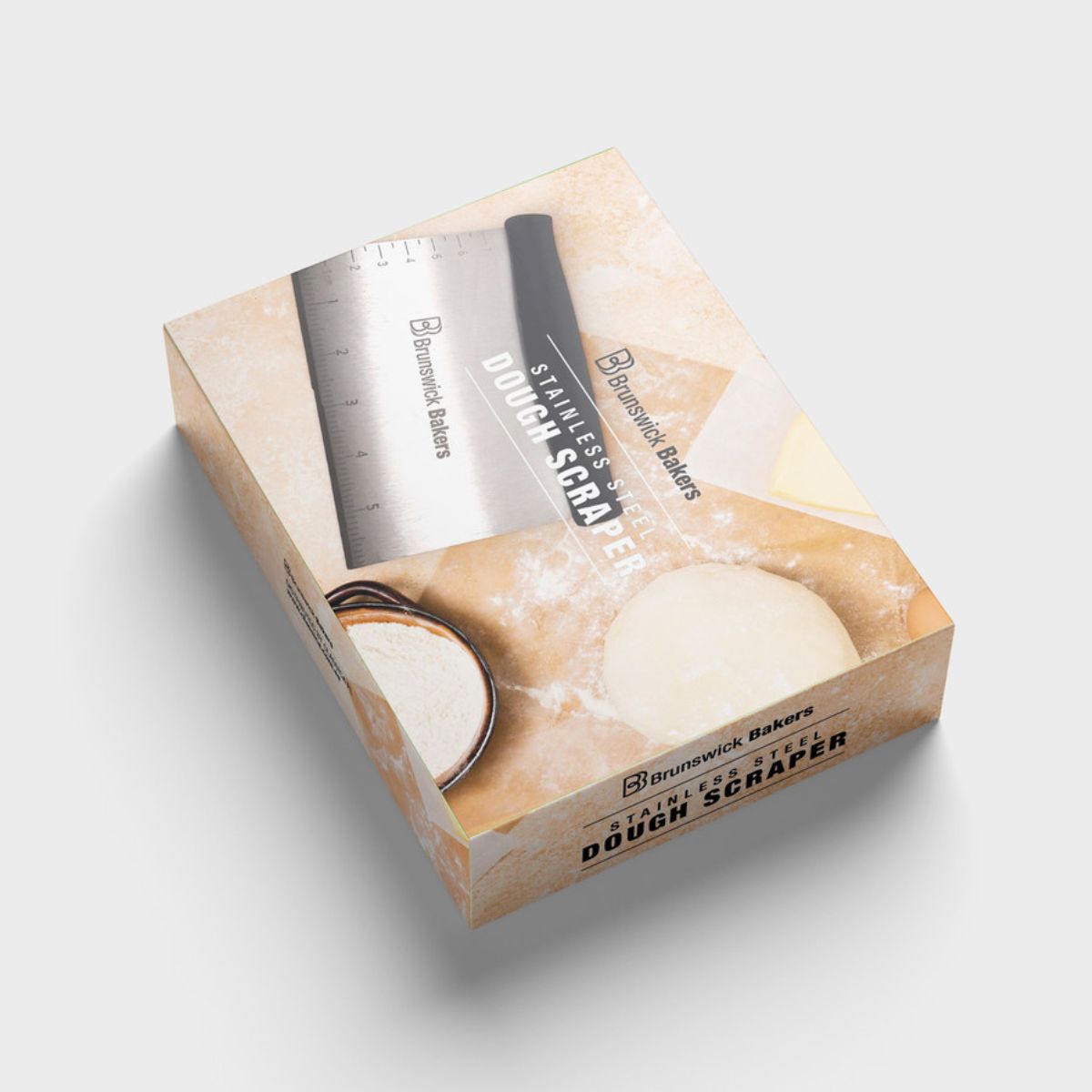 Brunswick Bakers Stainless Steel Dough Cutter/Scraper 16cm | Minimax - packaging