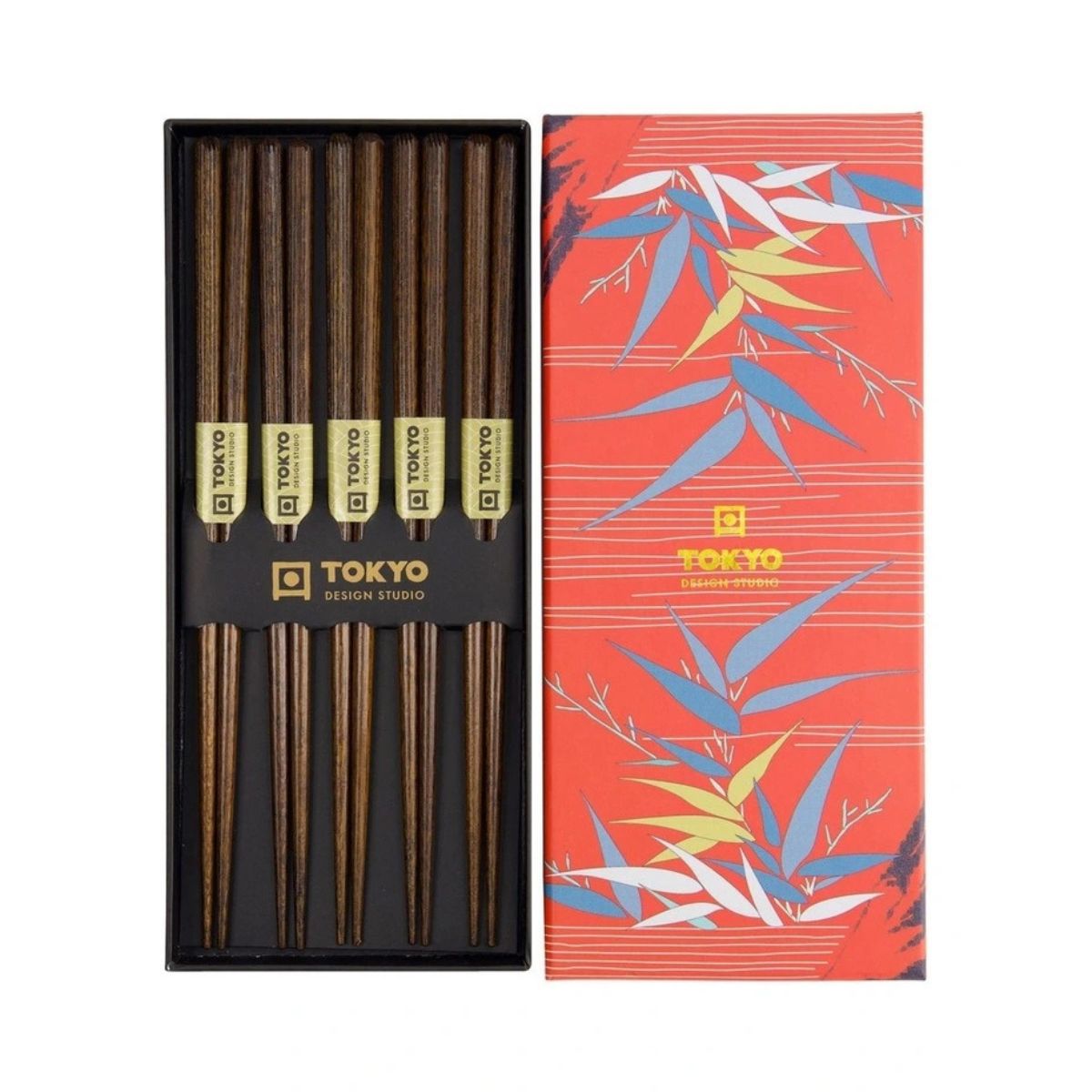 Tokyo Design Chopstick Dark Brown 5-Piece Set | Minimax