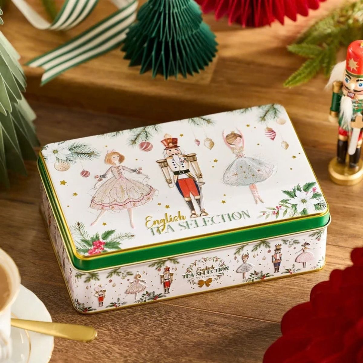 New English Teas Nutcracker Selection Tin 72 Teabags