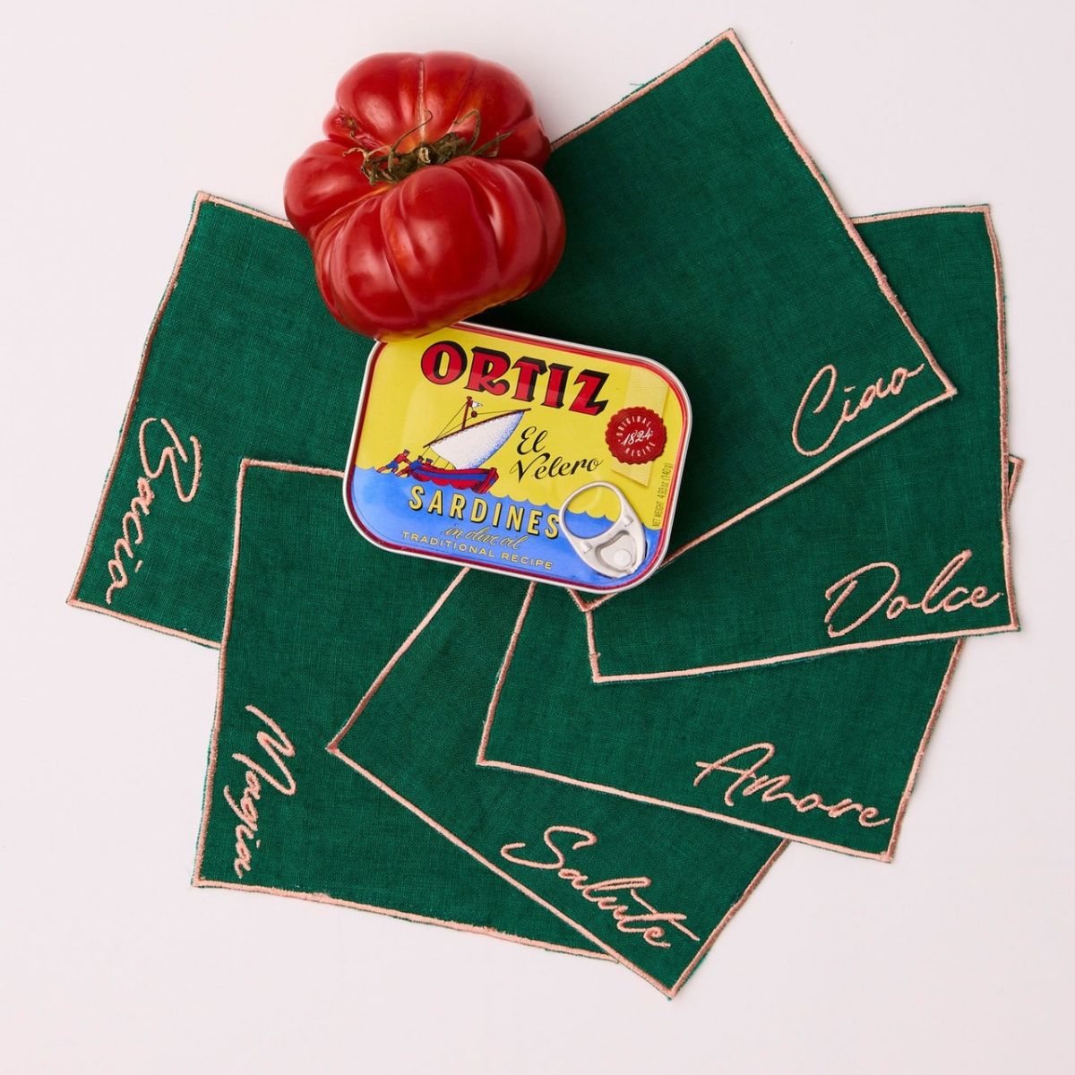 Kip&Co Cocktail Hour Embroidered Cocktail Napkin Set of 6