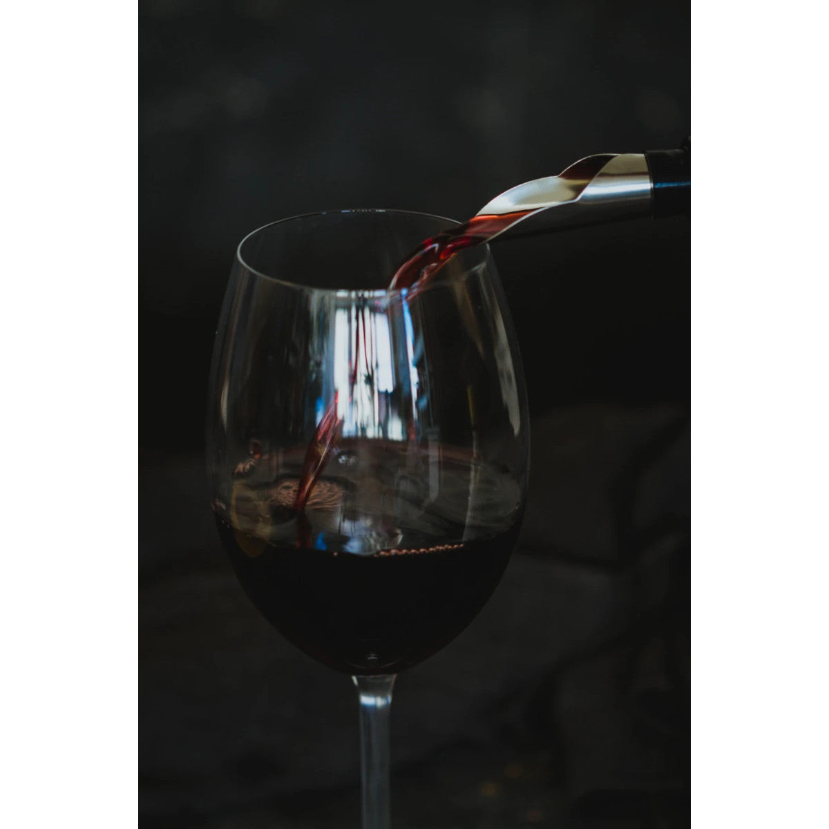 BarCraft Wine Pourer with Stopper Stainless Steel Set 2 Piece
