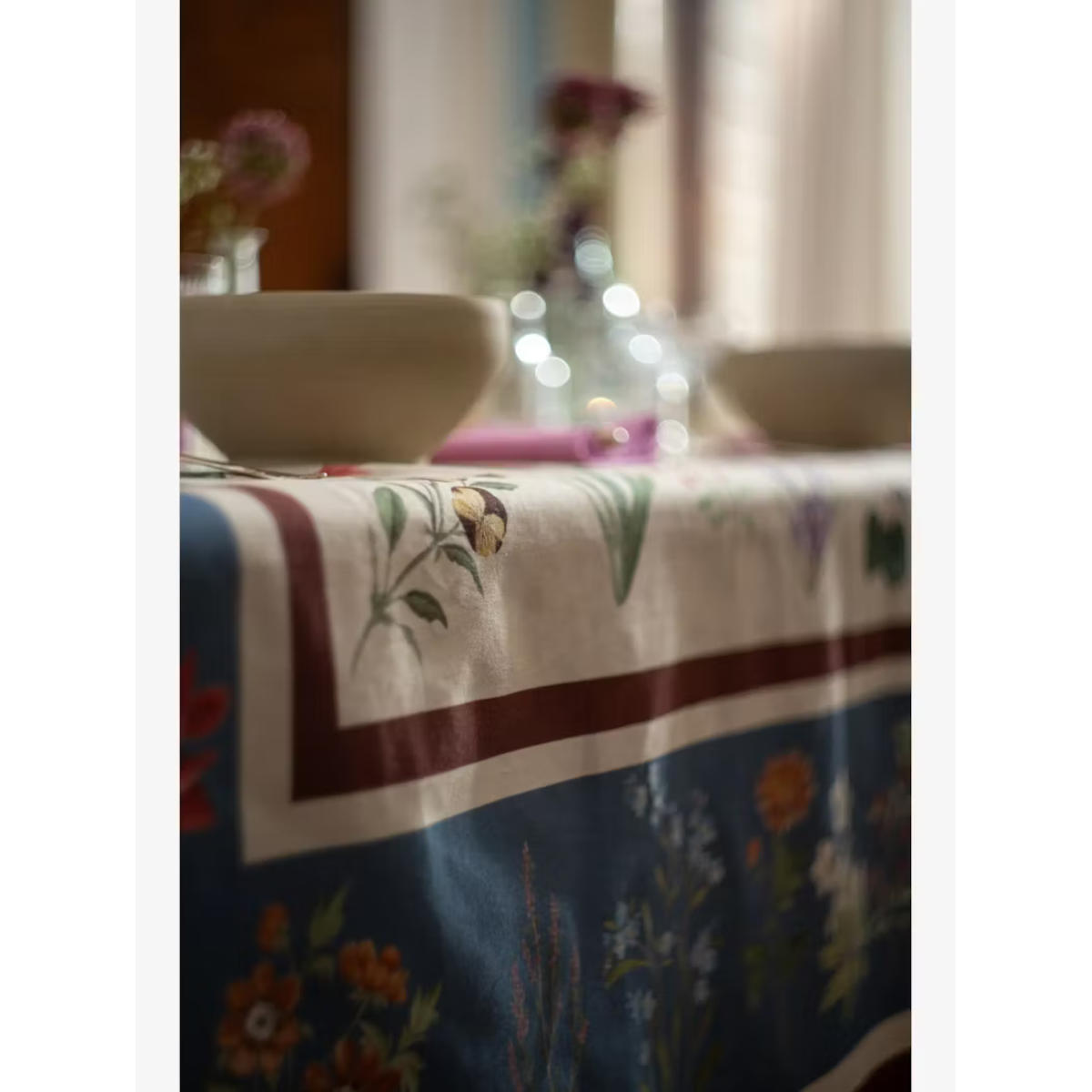 Tessitura Toscana Telerie Pernilla Cotton Tablecloth Floral 160x230cm