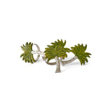 Kip&Co Oasis Palm Tree Napkin Ring Silver Set of 4