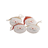 Noel Mixed Metal Santa Decorations Set of 4