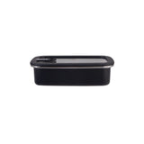 Oasis Microwave Safe Rectangular Stainless Steel Container Black 700ml
