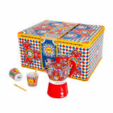 Bialetti Dolce & Gabanna 2 Cup Moka Express Sicilian Cart with Porcelain Cup and Stirrir Set  | Minimax