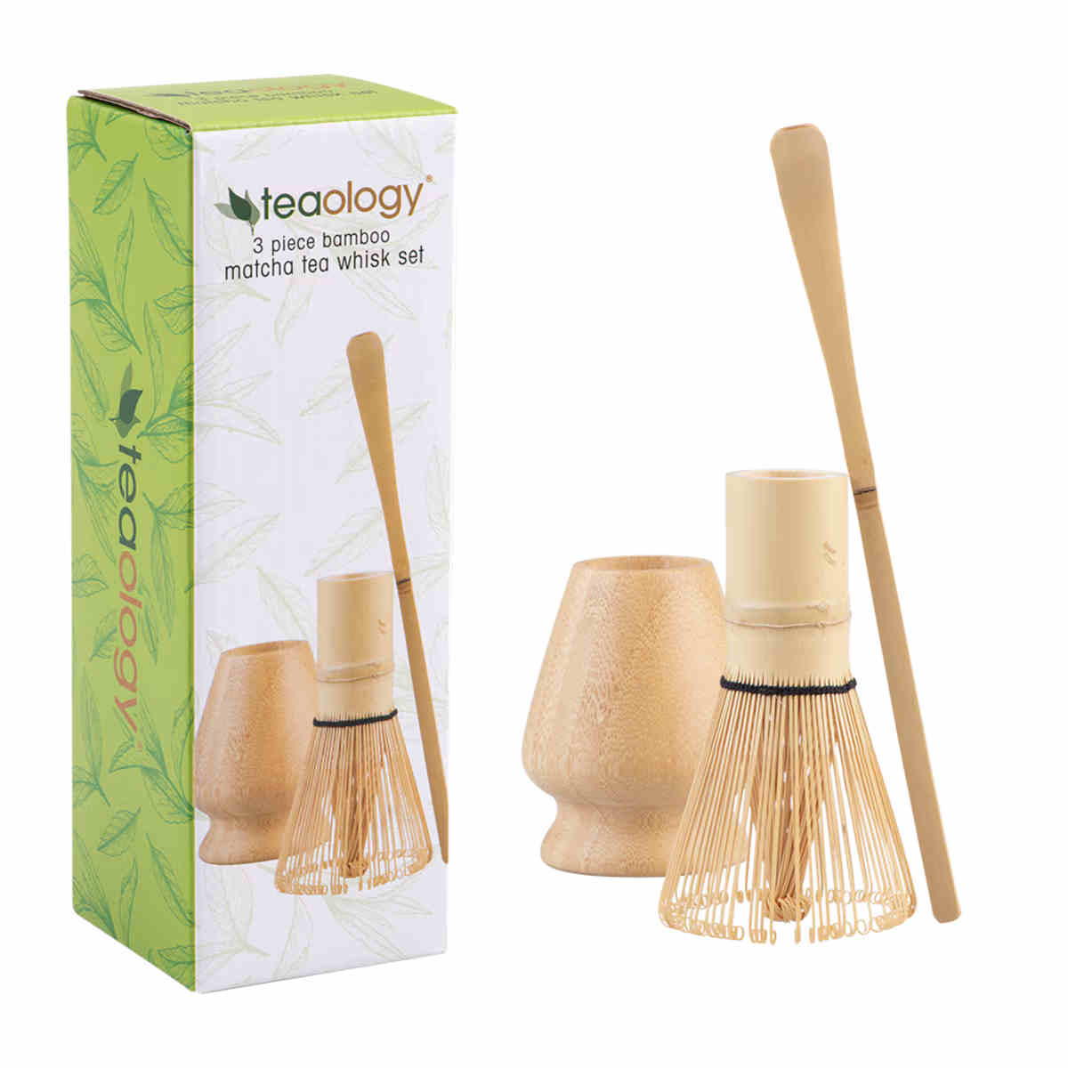 Teaology Bamboo Matcha Tea Whisk 3 Piece Set | Minimax
