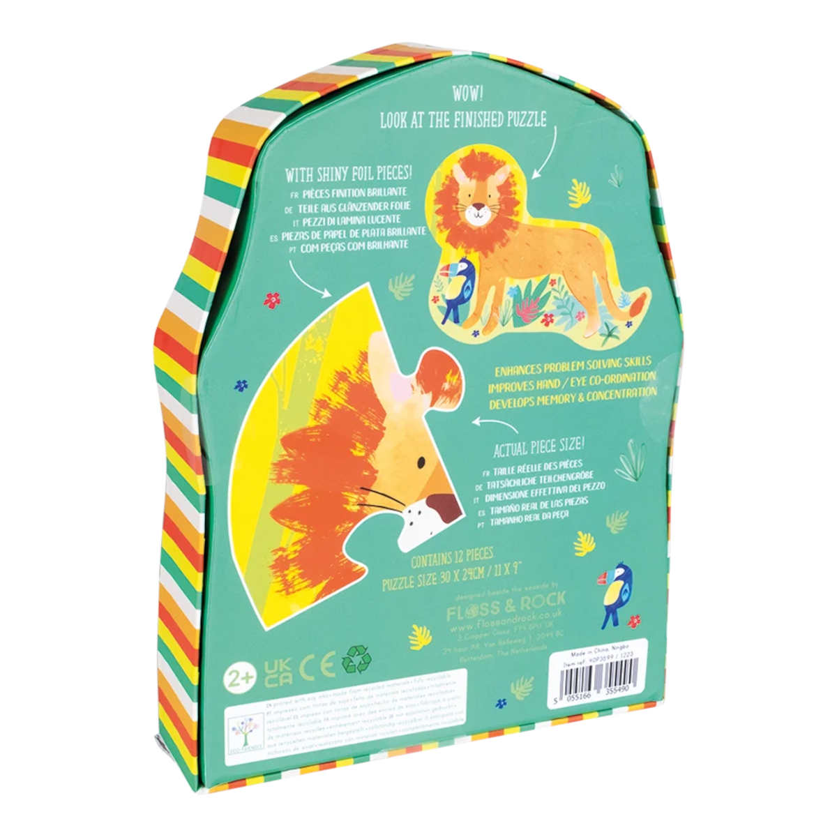 Floss & Rock Lion Shaped Puzzle 12 Piece | Minimax