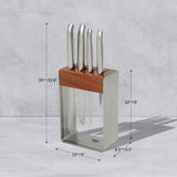 Furi Pro Stainless Steel Knife Block Set 5 Piece | Minimax