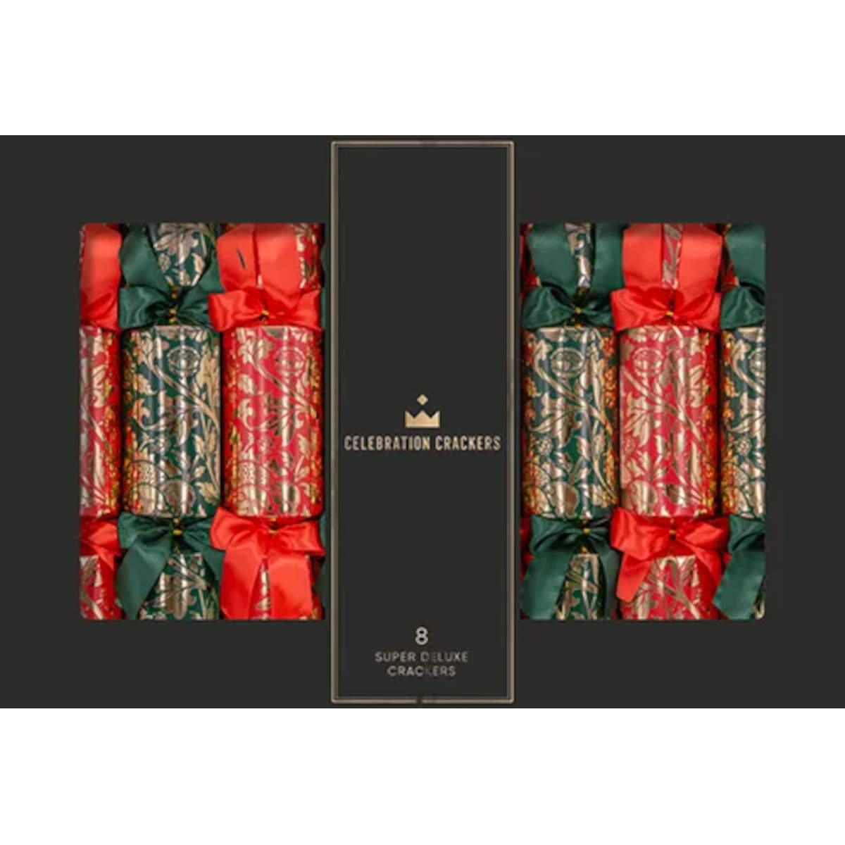 Celebration Crackers Super Deluxe Traditional Christmas Crackers 35cm (Set of 8) | Minimax