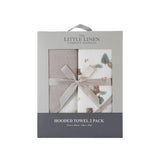 Little Linen Willow Bear Baby Hooded Towels (Pack of 2) | Minimax