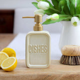 Elemental Dishes Ceramic Soap Dispenser Ivory 8.5x18cm | Minimax