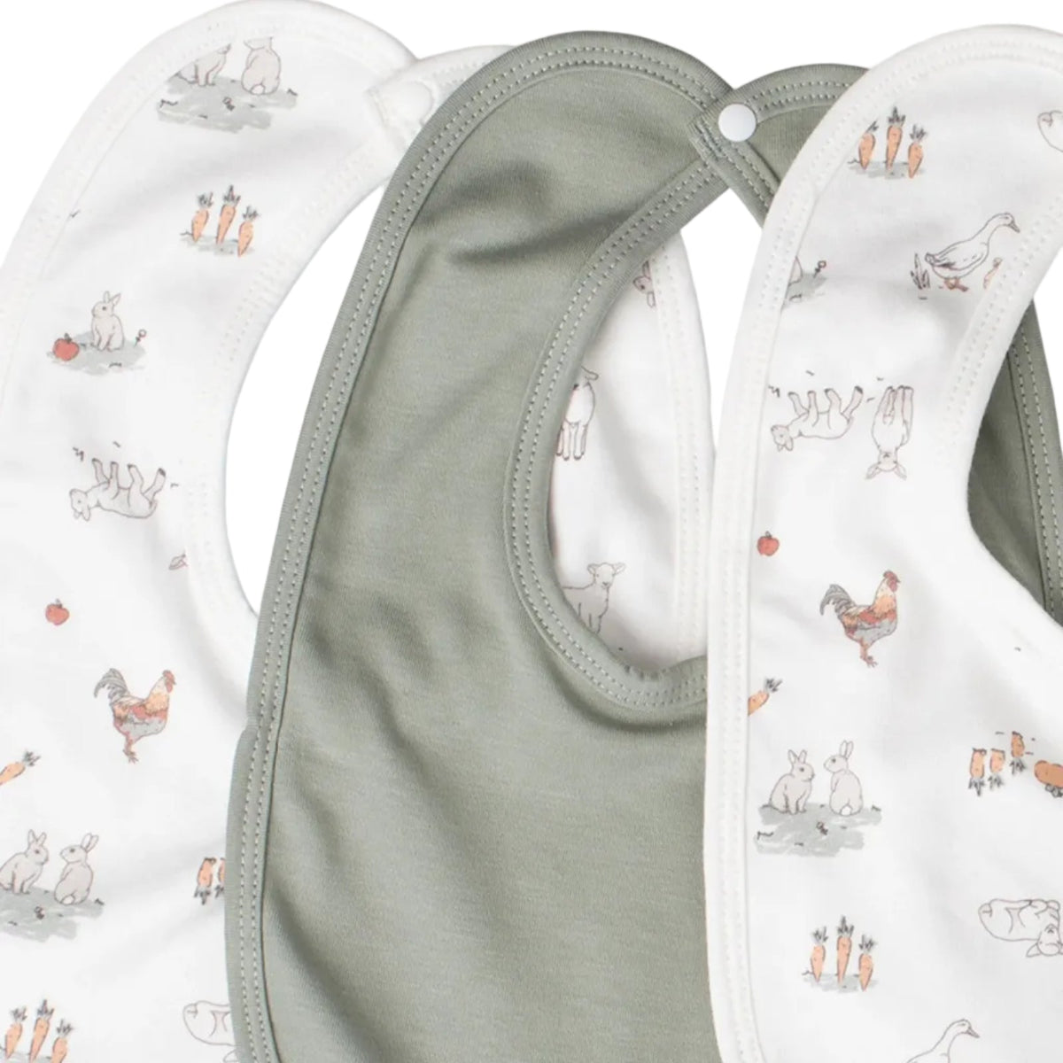 Little Linen Farmyard Lamb Jersey Bib Pack of 5 | Minimax
