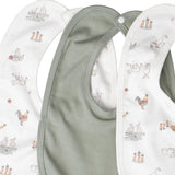 Little Linen Farmyard Lamb Jersey Bib Pack of 5 | Minimax