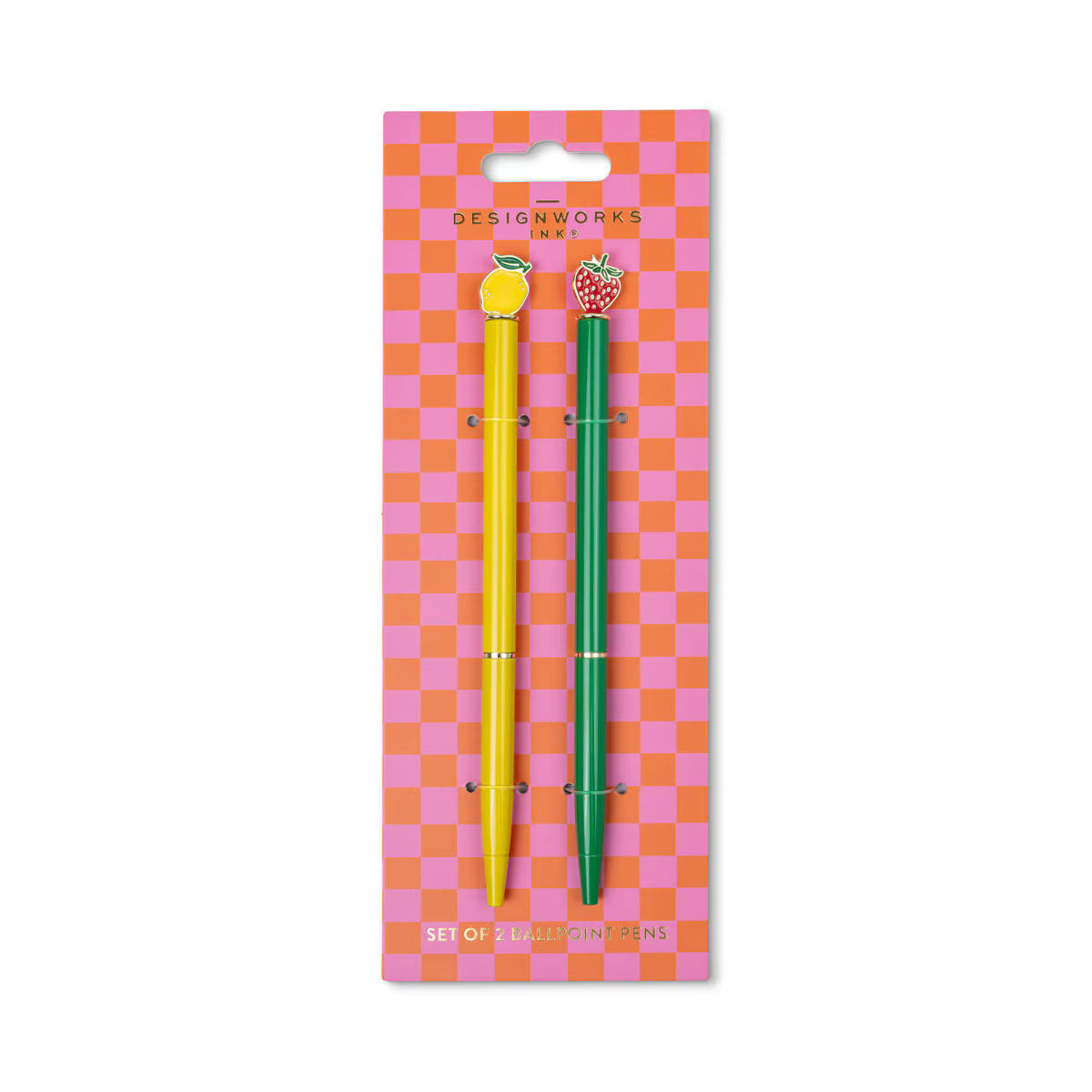 Designworks Ink Metal Ballpoint Icon Pen Fruit Set of 2 | Minimax