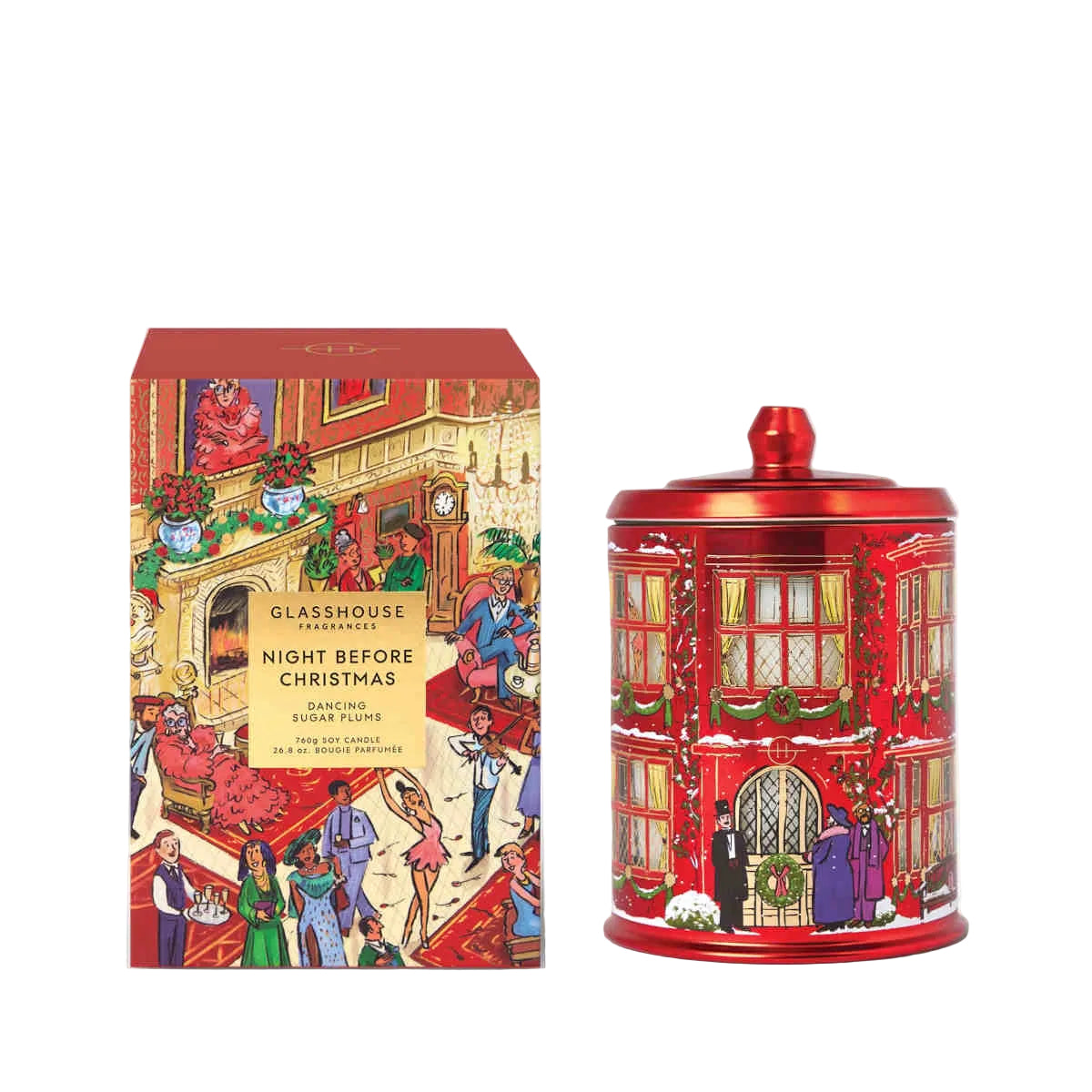 Glasshouse Fragrances Night Before Christmas Candle 760g