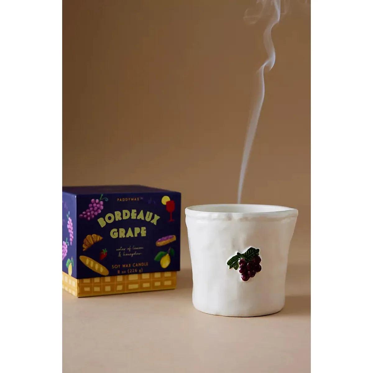 Paddywax Bistro Bordeaux Grape Ceramic Candle 226g | Minimax - with a packaging box