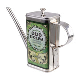 Alfresco Lane Stainless Steel Decorative Rectangular Oil Can 500ml