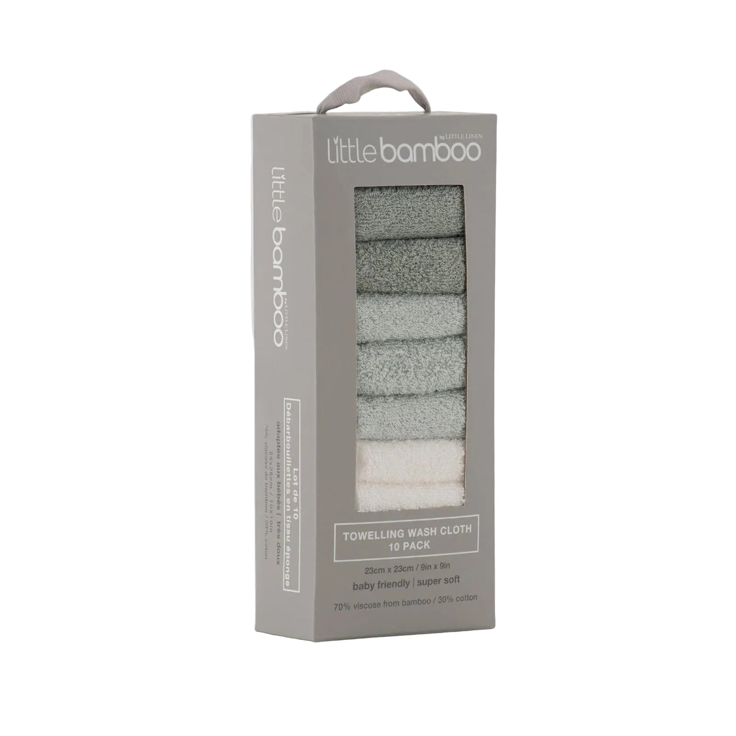 Little Bamboo Baby Towelling Washer Turtle Bay (Pack of 10) | Minimax