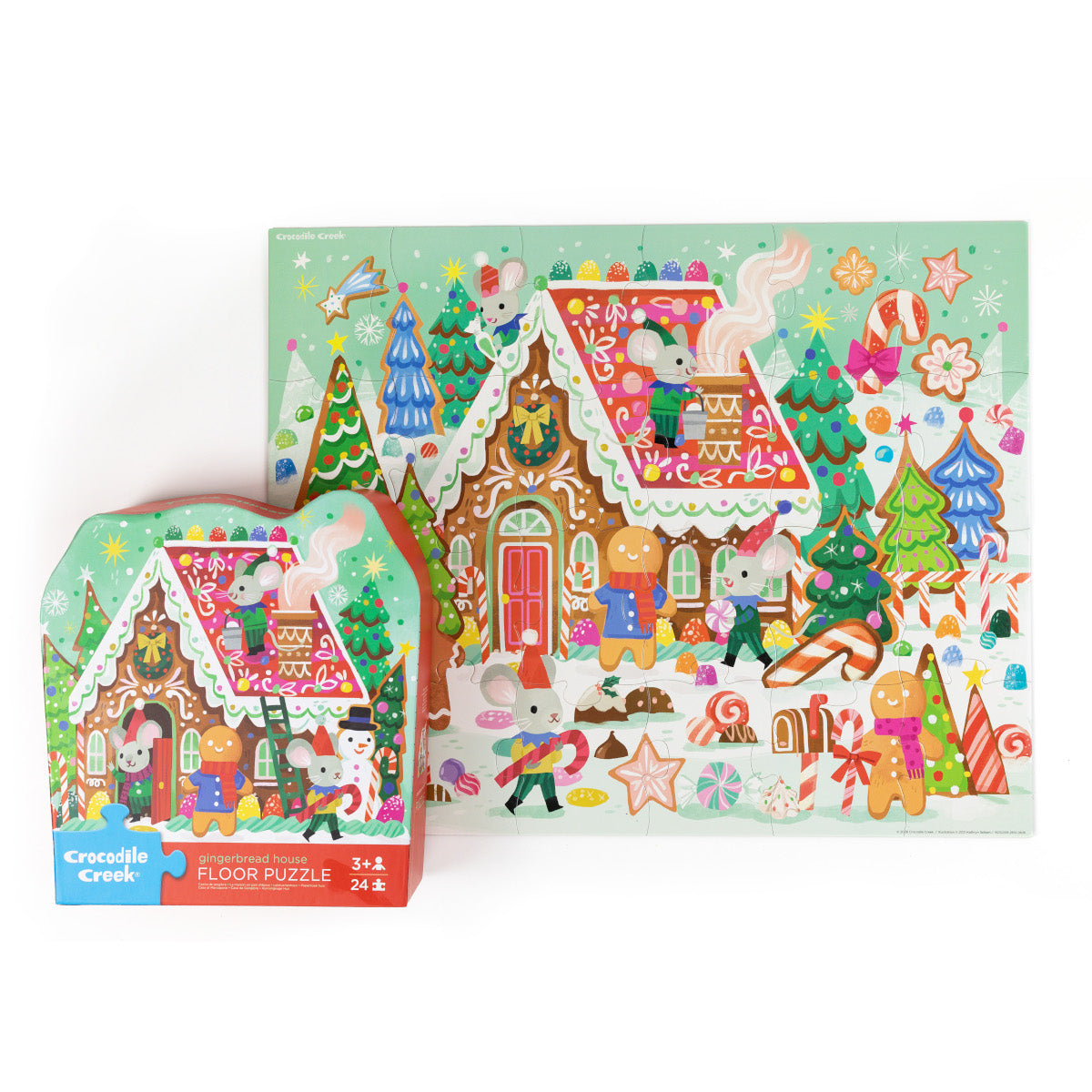 Crocodile Creek Classic Floor Puzzle Gingerbread House 24 Piece | Minimax