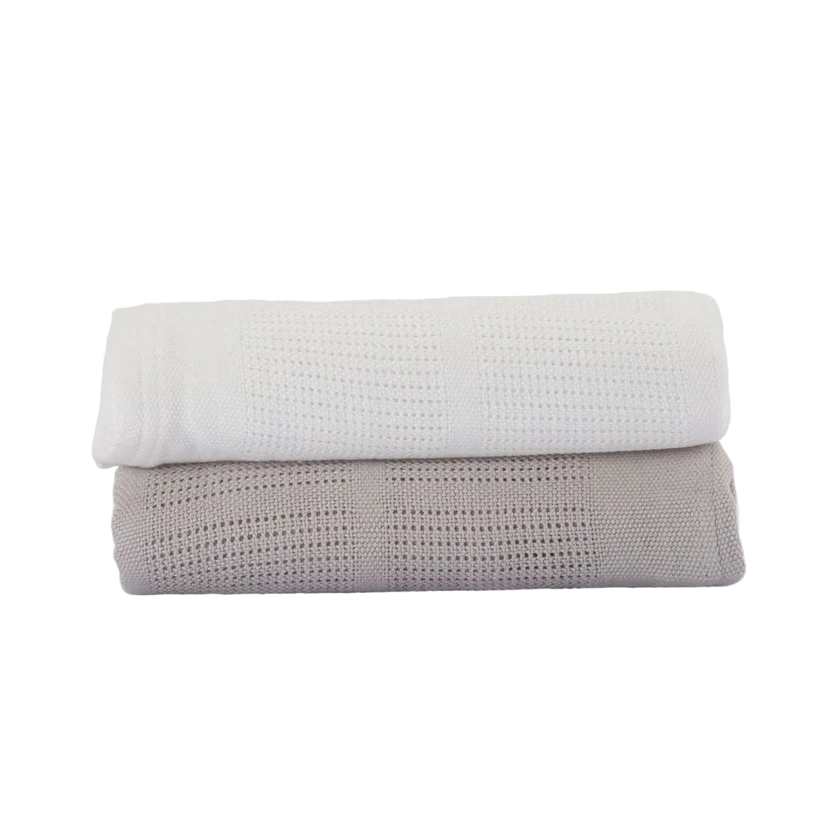 Little Bamboo Baby Cellular Blanket Stone Grey (Pack of 2) | Minimax