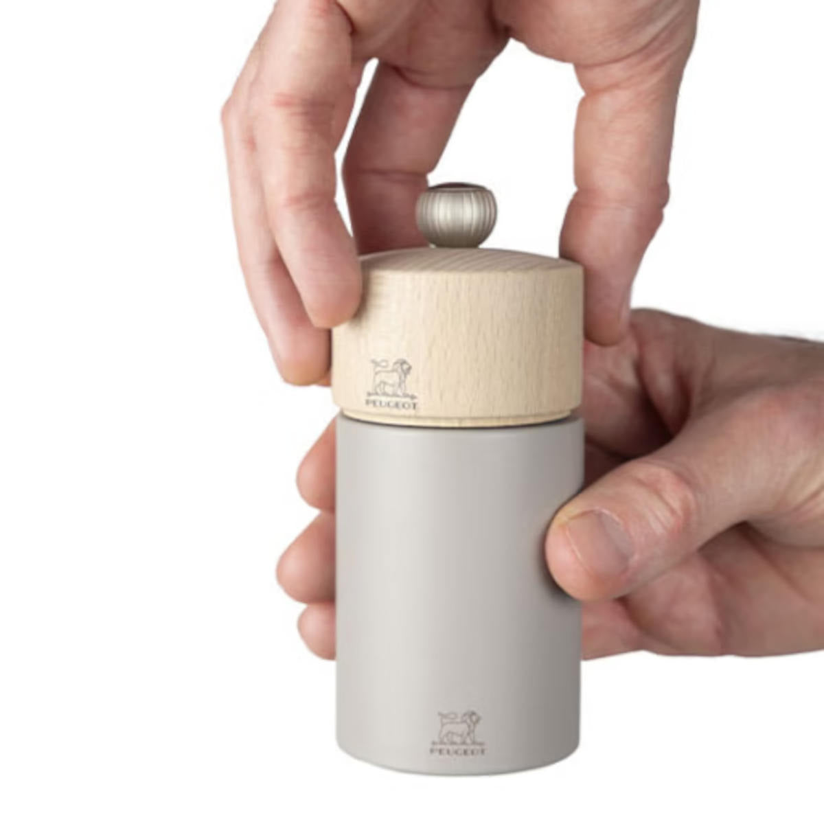 Peugeot Boreal Manual Salt Mill, Pebble Grey, 12 cm | Minimax