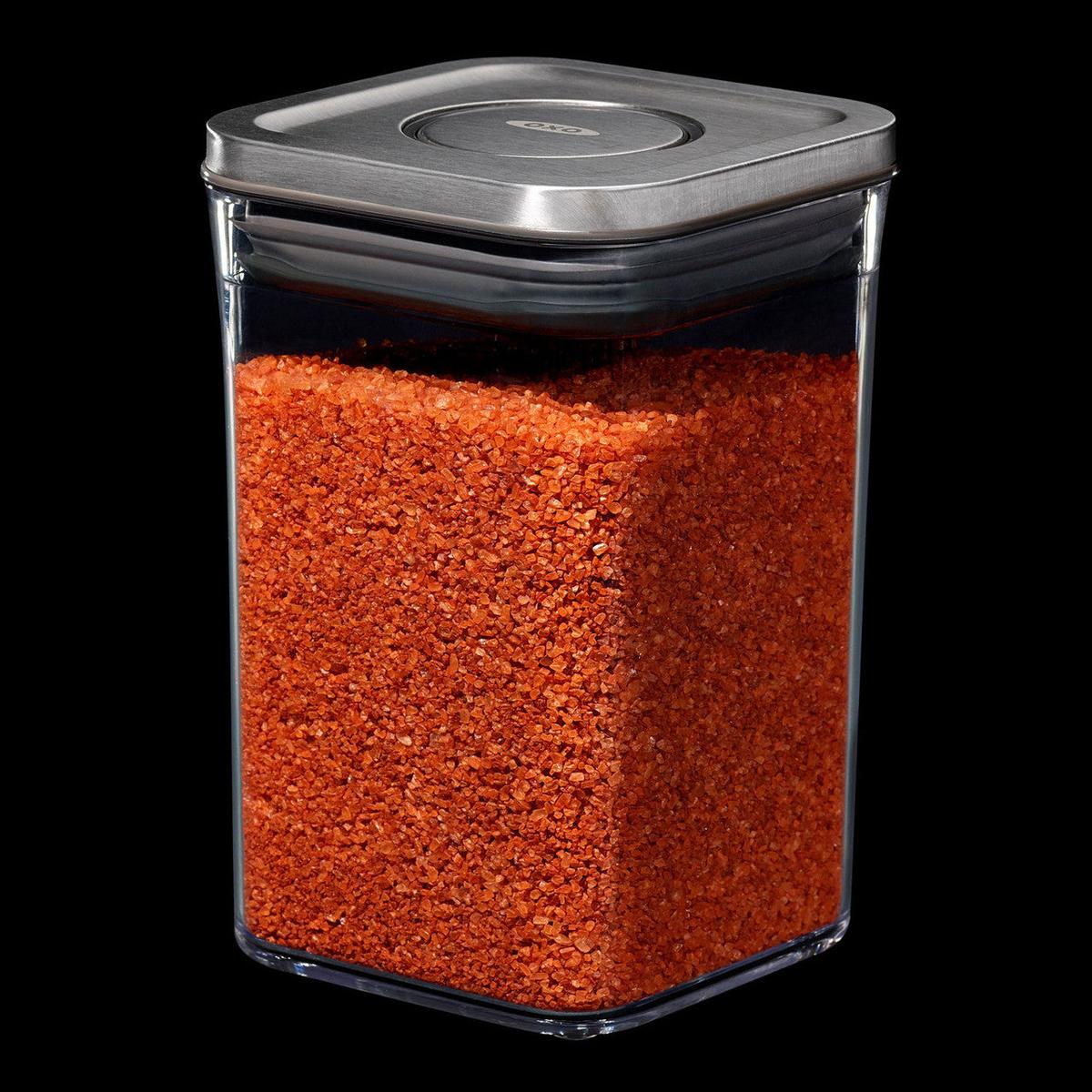 OXO POP 2.0 Steel Small Square Short Container 1L | Minimax