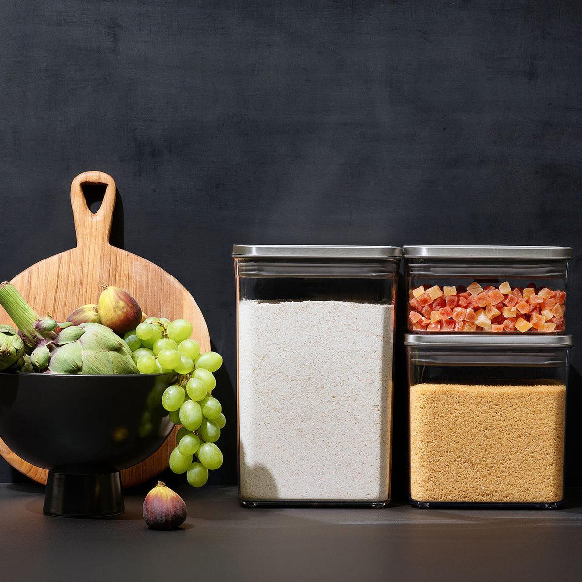 OXO POP 2.0 Steel Small Square Short Container 1L | Minimax