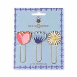 Designworks Ink Paperclips Floral Set of 3 | Minimax