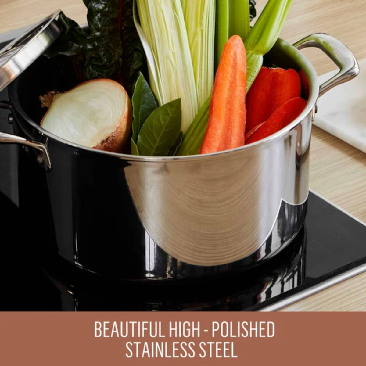 Essteele Eternita Stainless Steel Induction Covered Stockpot 24cm (5.6L)