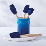 Le Creuset Spatula Set with Crock Azure (5 Piece) | Minimax