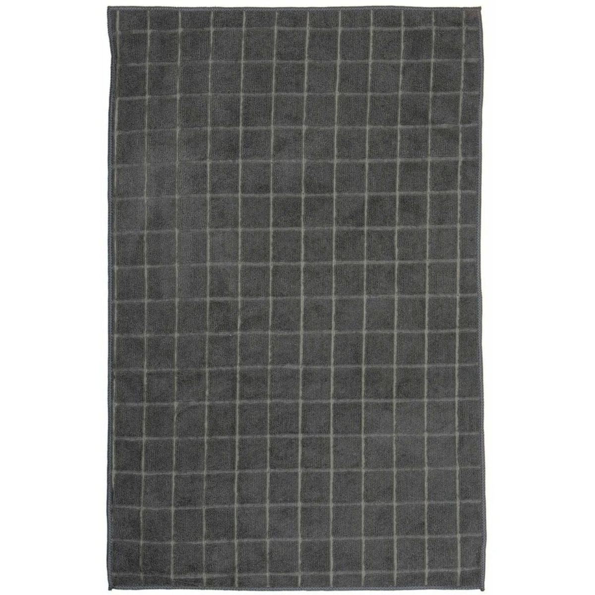 Ladelle Benton Microfibre Tea Towel Charcoal 4 Pack | Minimax