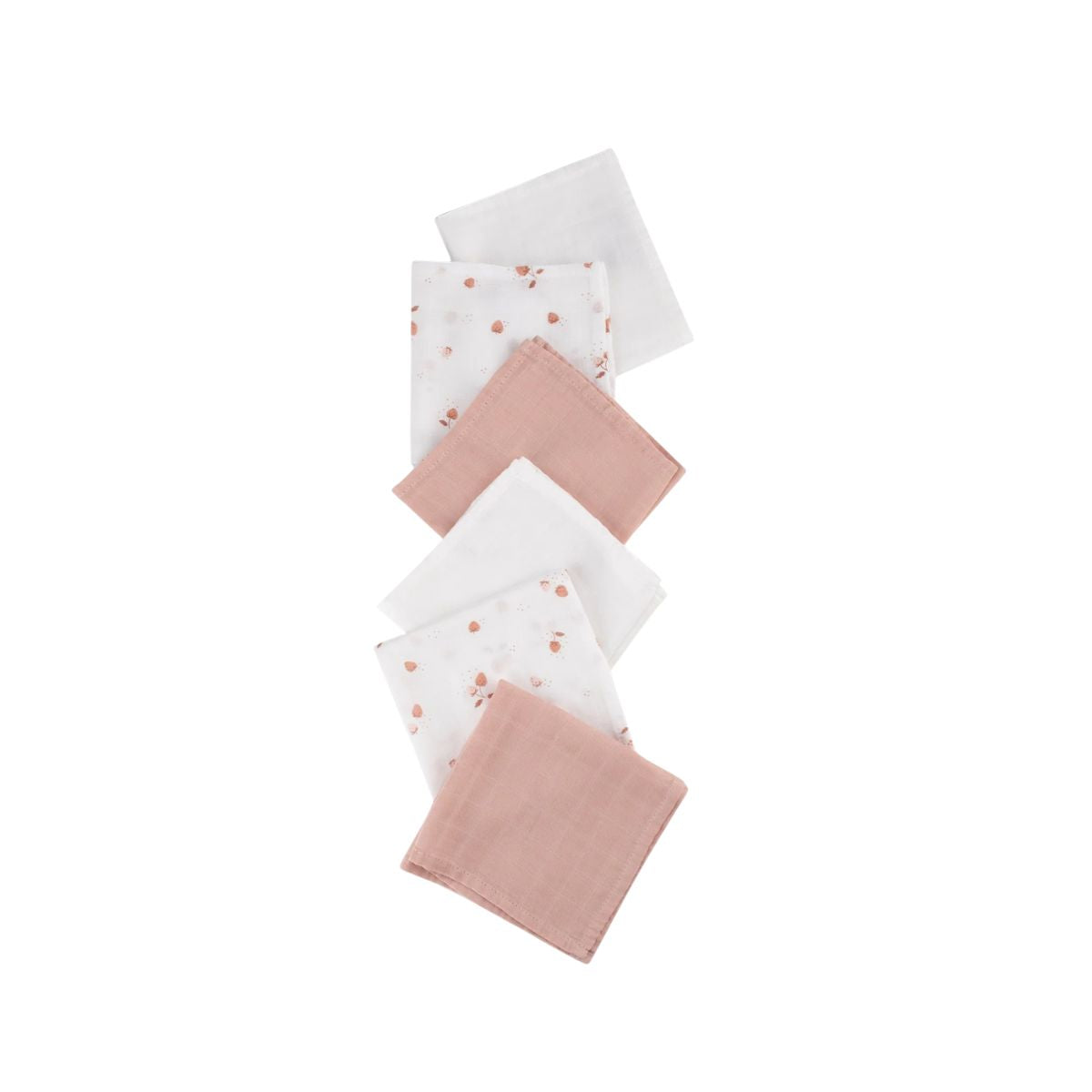 Little Bamboo Muslin Washers Dusty Rose 6 Pack | Minimax