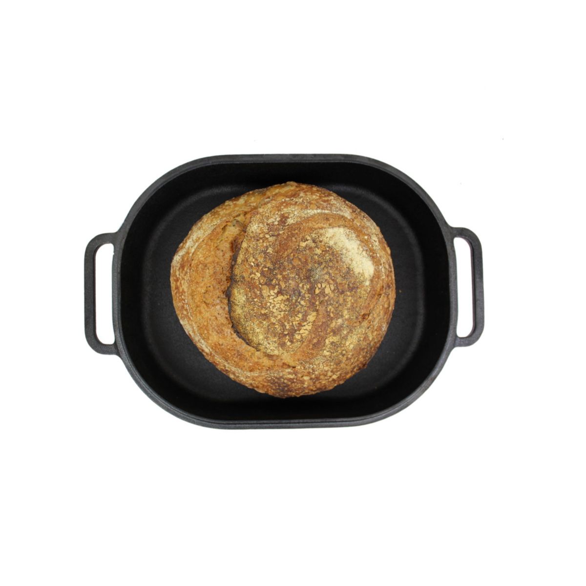 Brunswick Bakers Cast Iron Bread Baking Pan 39x26cm | Minimax - with bread