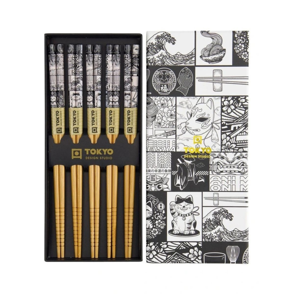 Tokyo Design Tokyo Fan Chopstick 5-Piece Set | Minimax