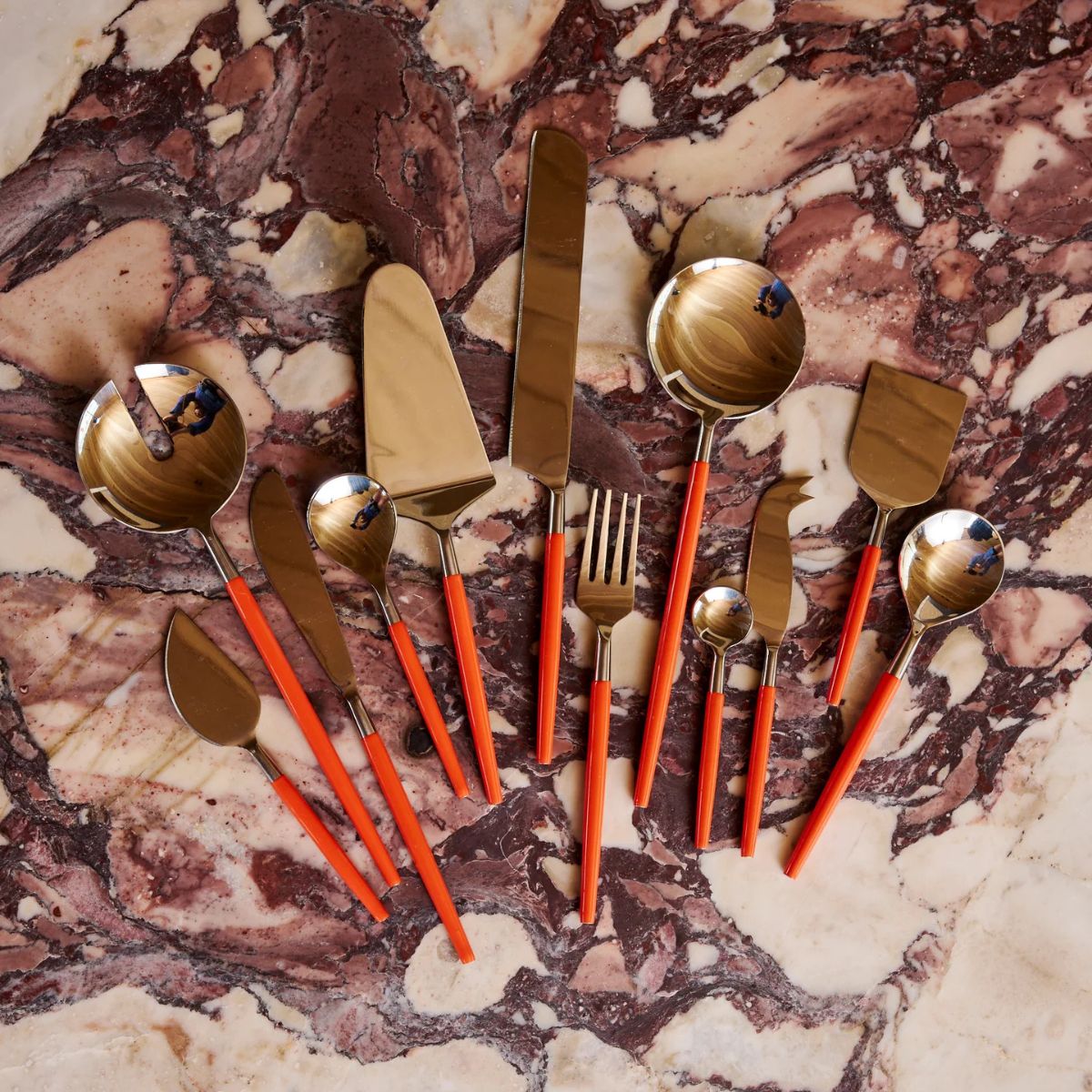 Kip&Co Diner Glam Teaspoon Red Set of 4