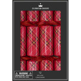 Celebration Crackers Deluxe Plaid Cracker 30cm (Set of 12)