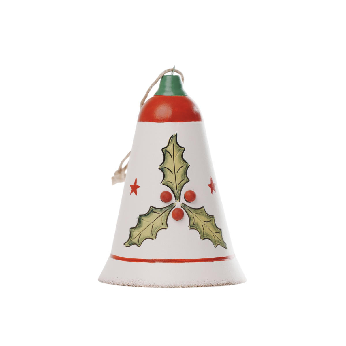 Noel Holly Hang Bell Christmas Decoration Green/Red 11cm