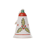 Noel Holly Hang Bell Christmas Decoration Green/Red 11cm